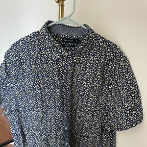 Nautica floral short sleeve button up shirt XL